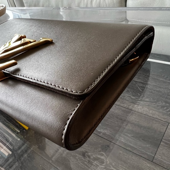 [Authentic] LOUIS VUITTON | CHAIN LOUIS GM CALFSKIN GRANIT - Picture 13 of 14